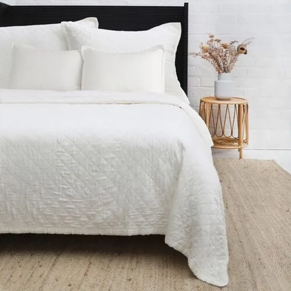 Monaco Bamboo Sateen Sham - Pom Pom at Home - Ivory