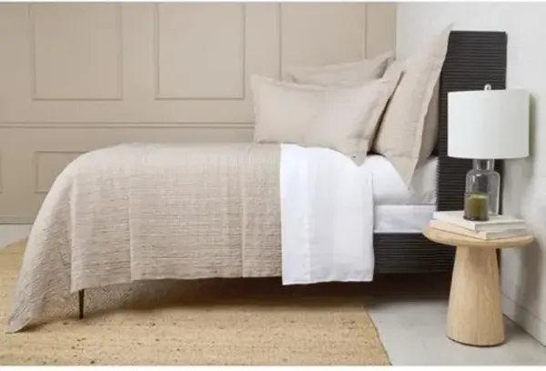 Owen Linen Cotton Coverlet - Pom Pom at Home - Beige