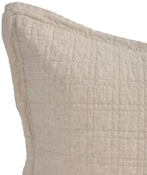 Owen Linen Cotton Sham - Pom Pom at Home - Beige