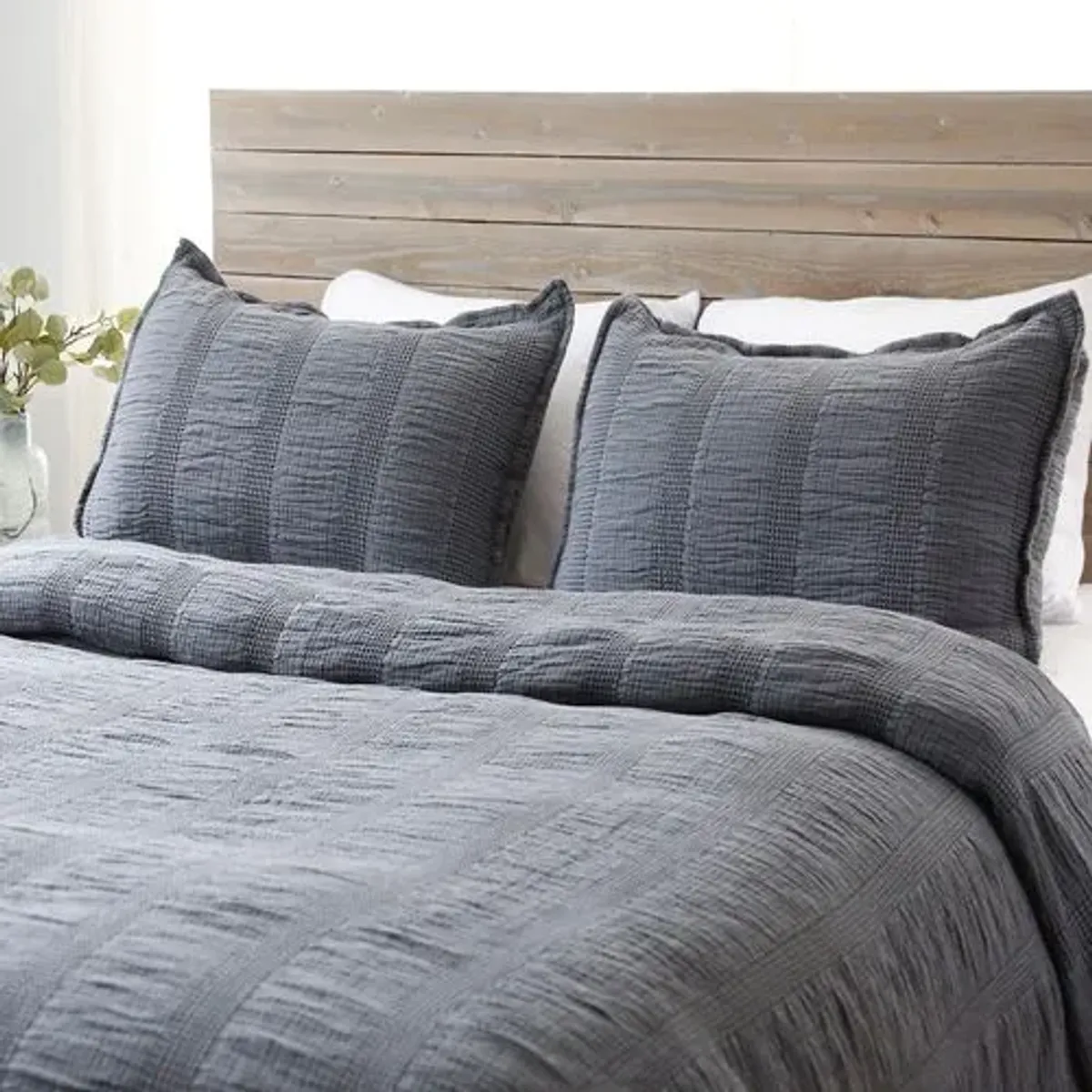 Nantucket Matelasse Coverlet - Pom Pom at Home - Gray