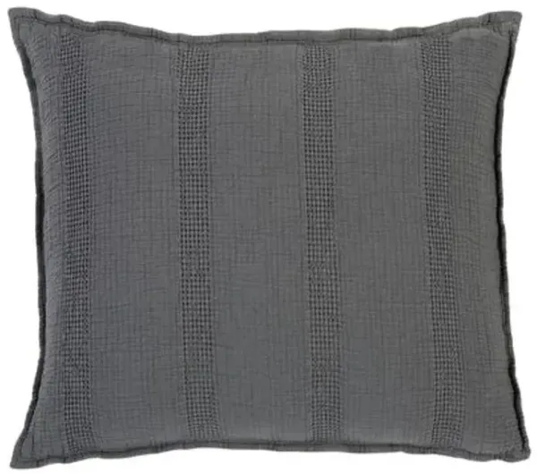 Nantucket Cotton Matelasse Sham - Pom Pom at Home - Gray