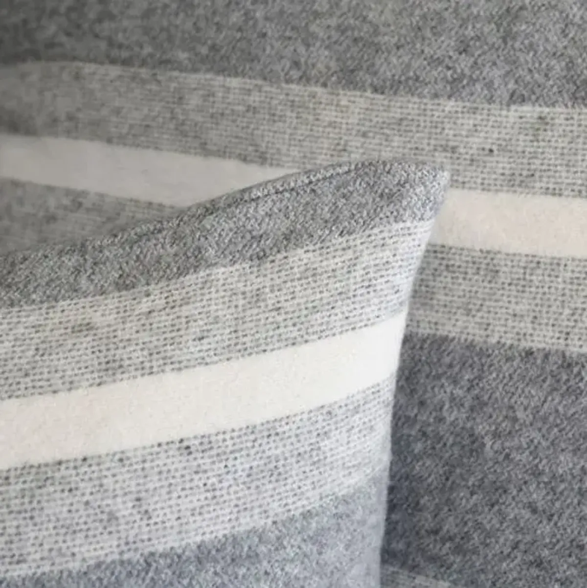 Alpine 28" x 36" Cotton Pillow - Grey/Ivory - Pom Pom at Home