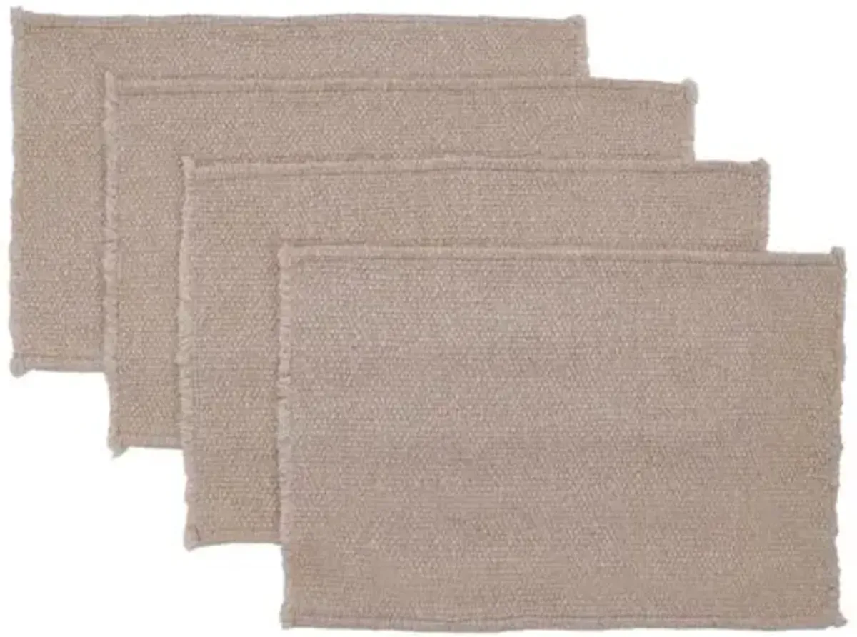 Set of 4 Porter Linen Placemats - Pom Pom at Home - Beige
