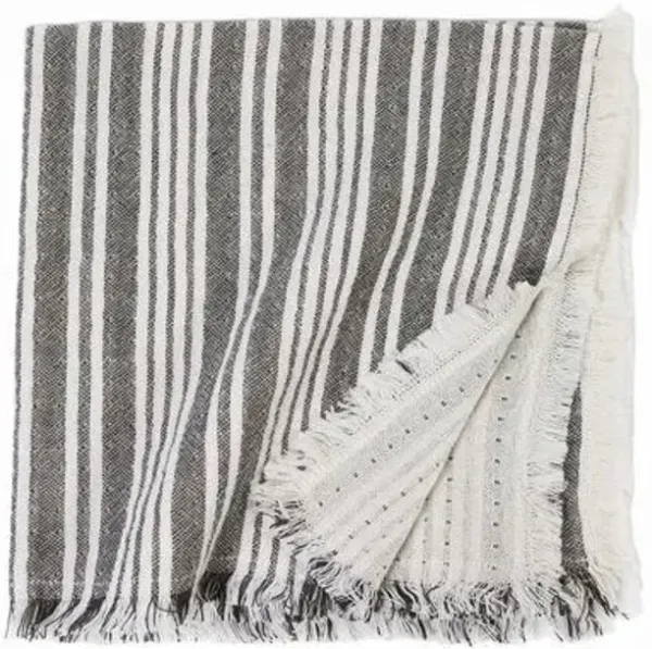 Set of 4 Yountville Cotton Napkins - Pom Pom at Home - Black