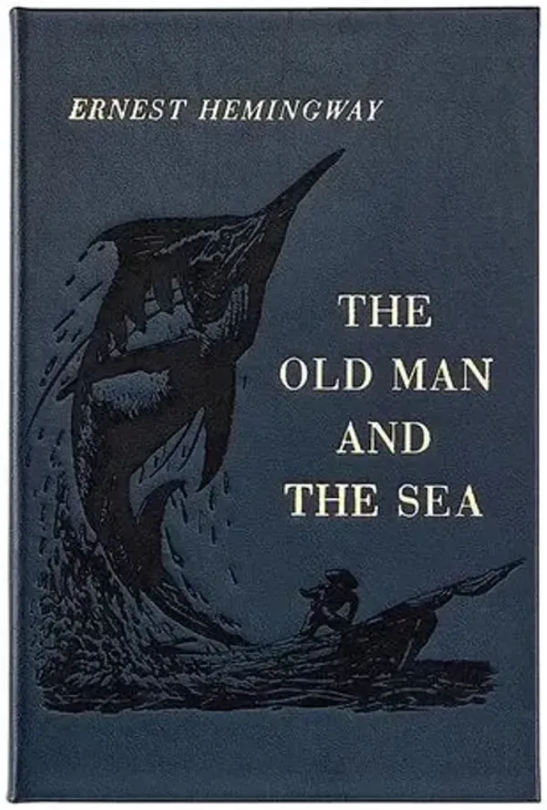 The Old Man and the Sea Leatherbound Book - Blue