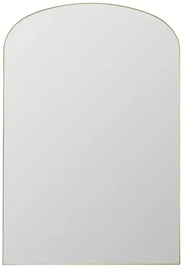Zyric Large Arched Floor Mirror - Gold