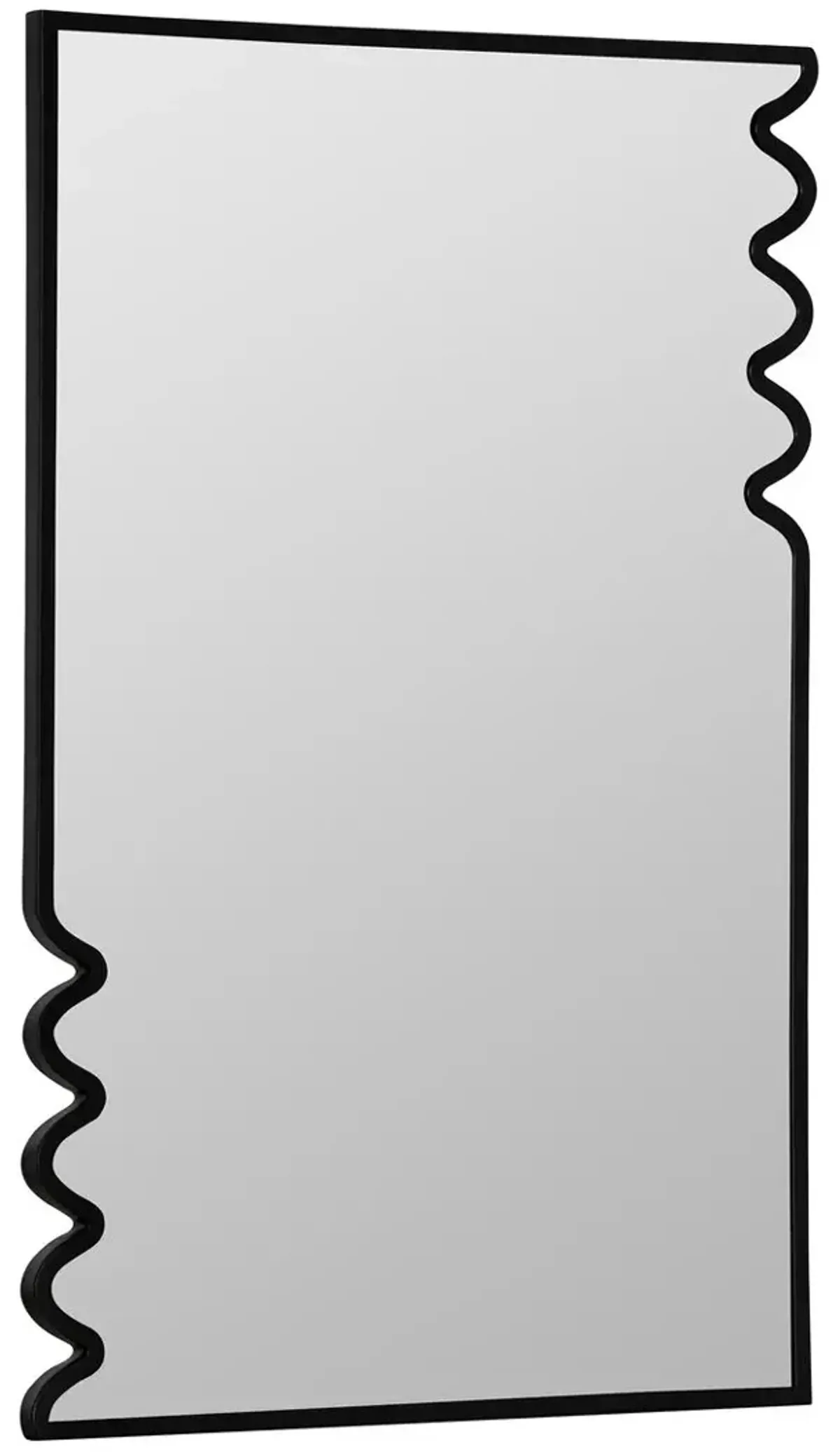 Mariselle Sculpted Wave Wall Mirror, Black
