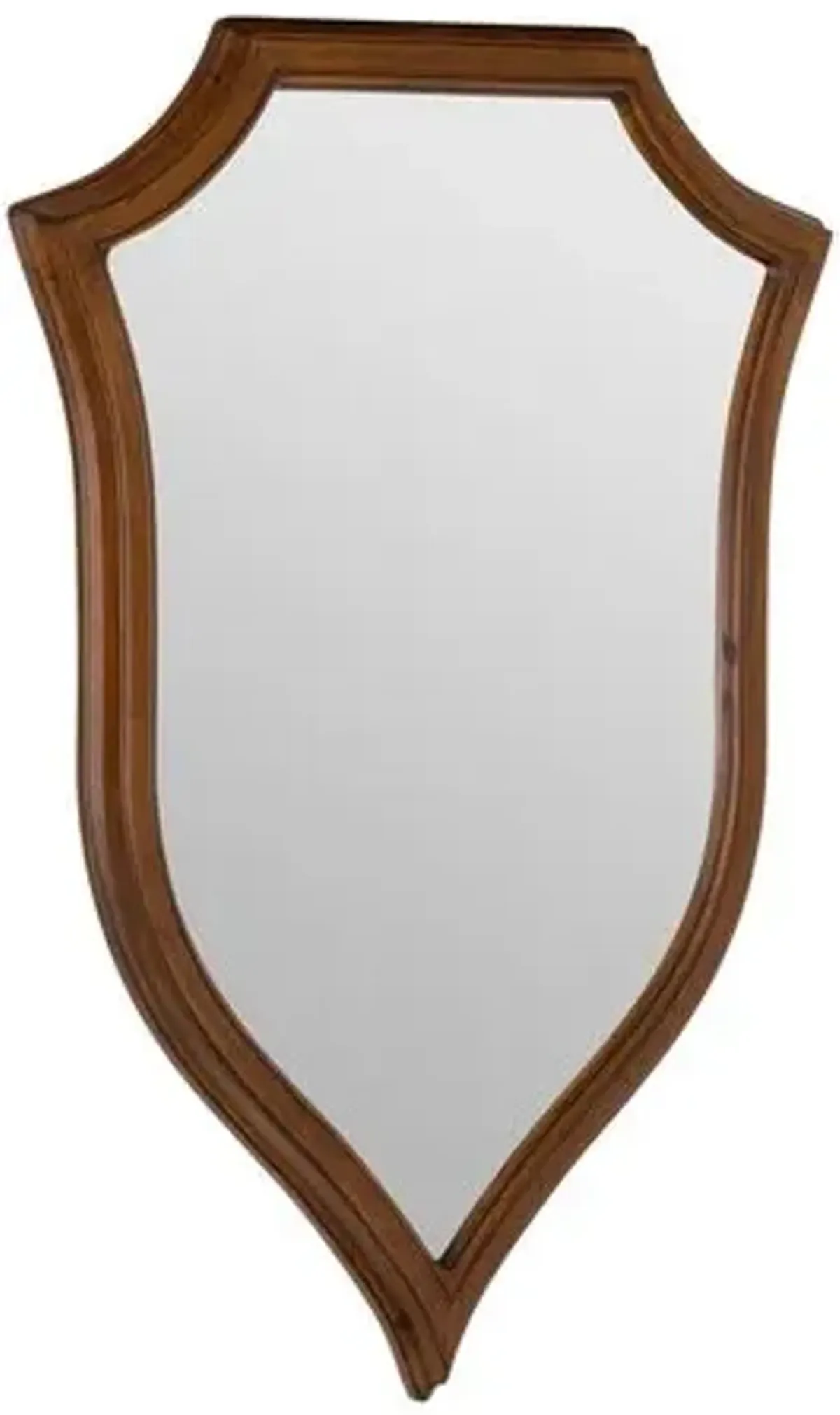 Nira Shield Wall Mirror - Mahogany