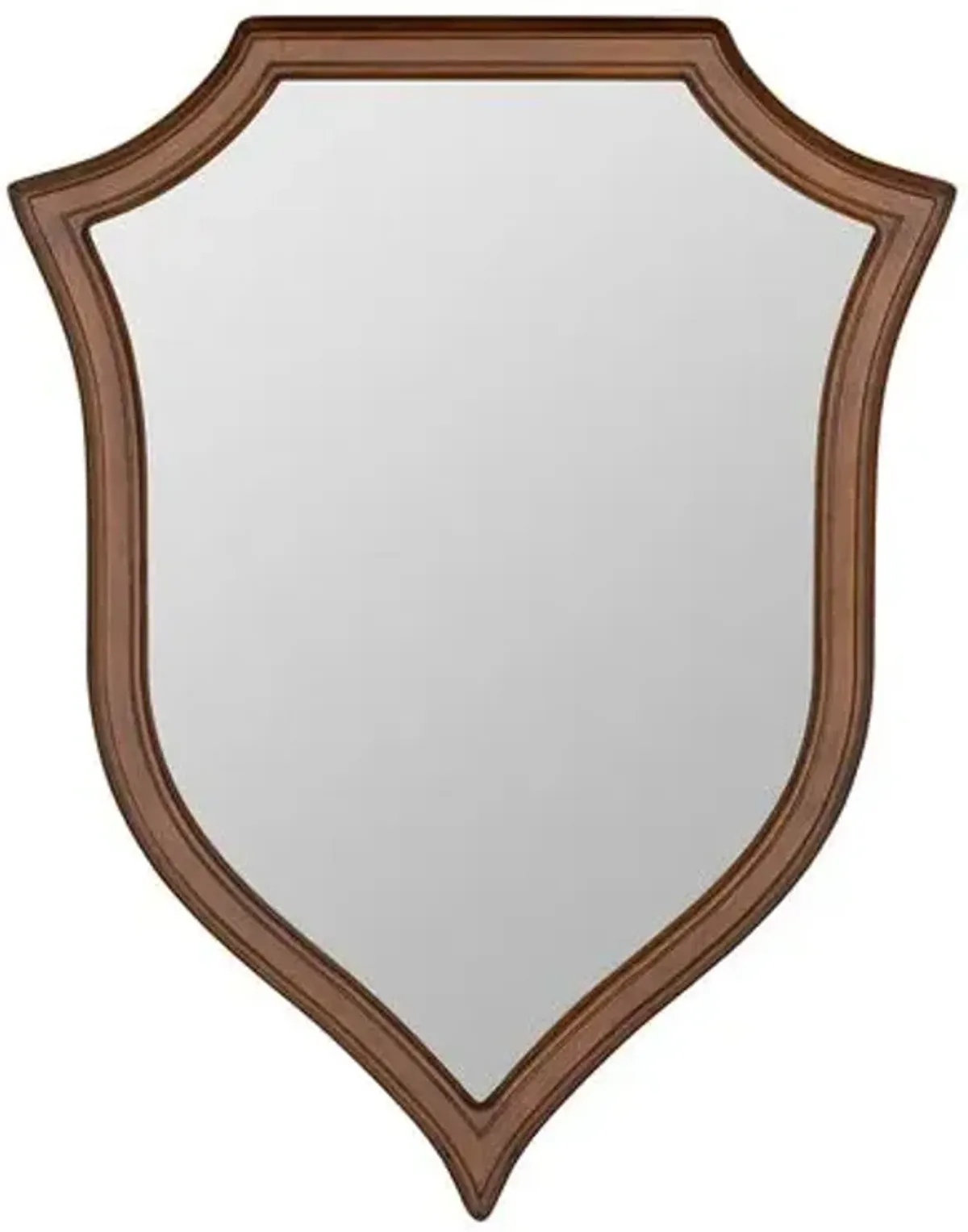 Nira Shield Wall Mirror - Mahogany