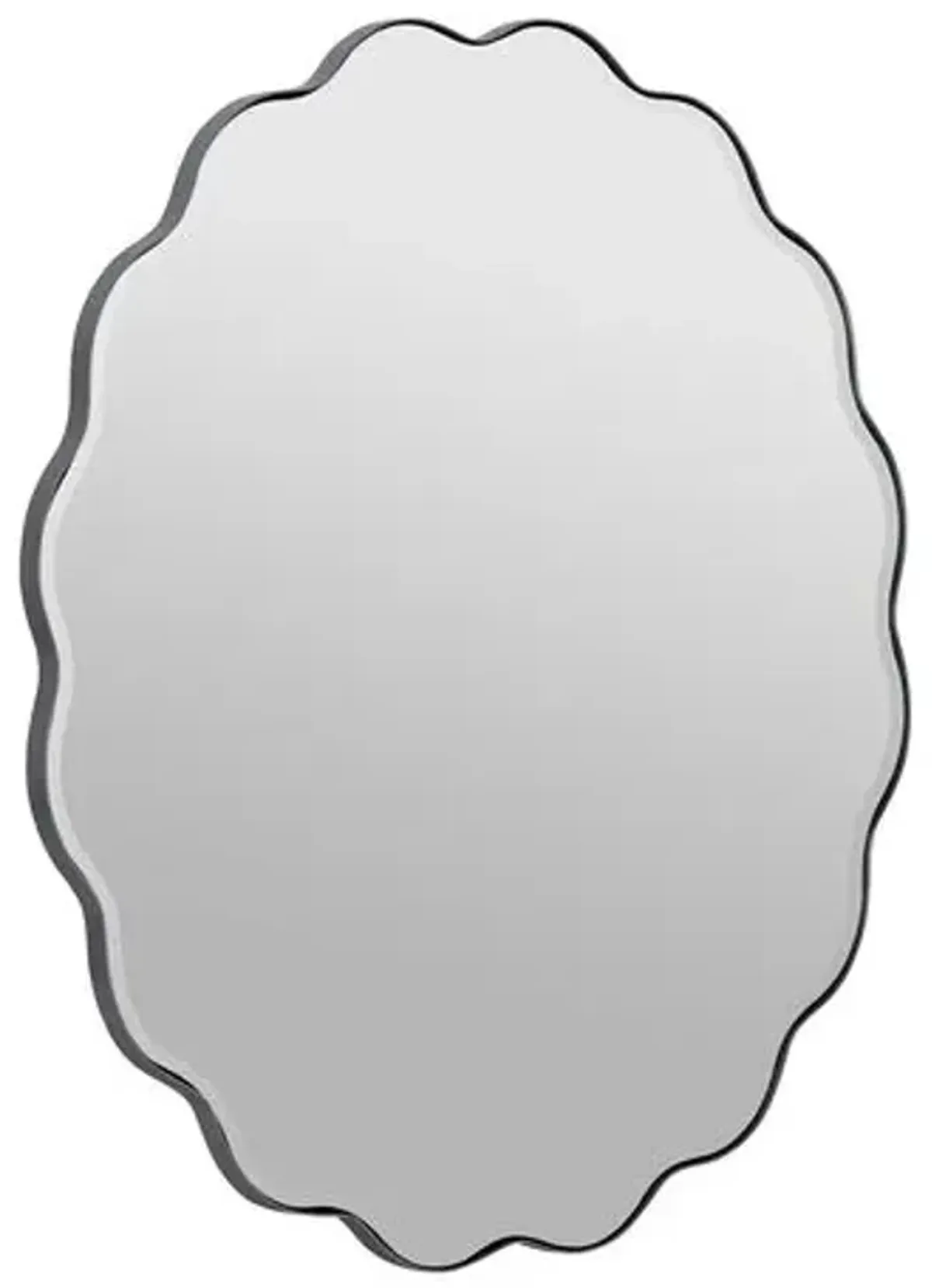 Isola Scallop 35" Round Wall Mirror
