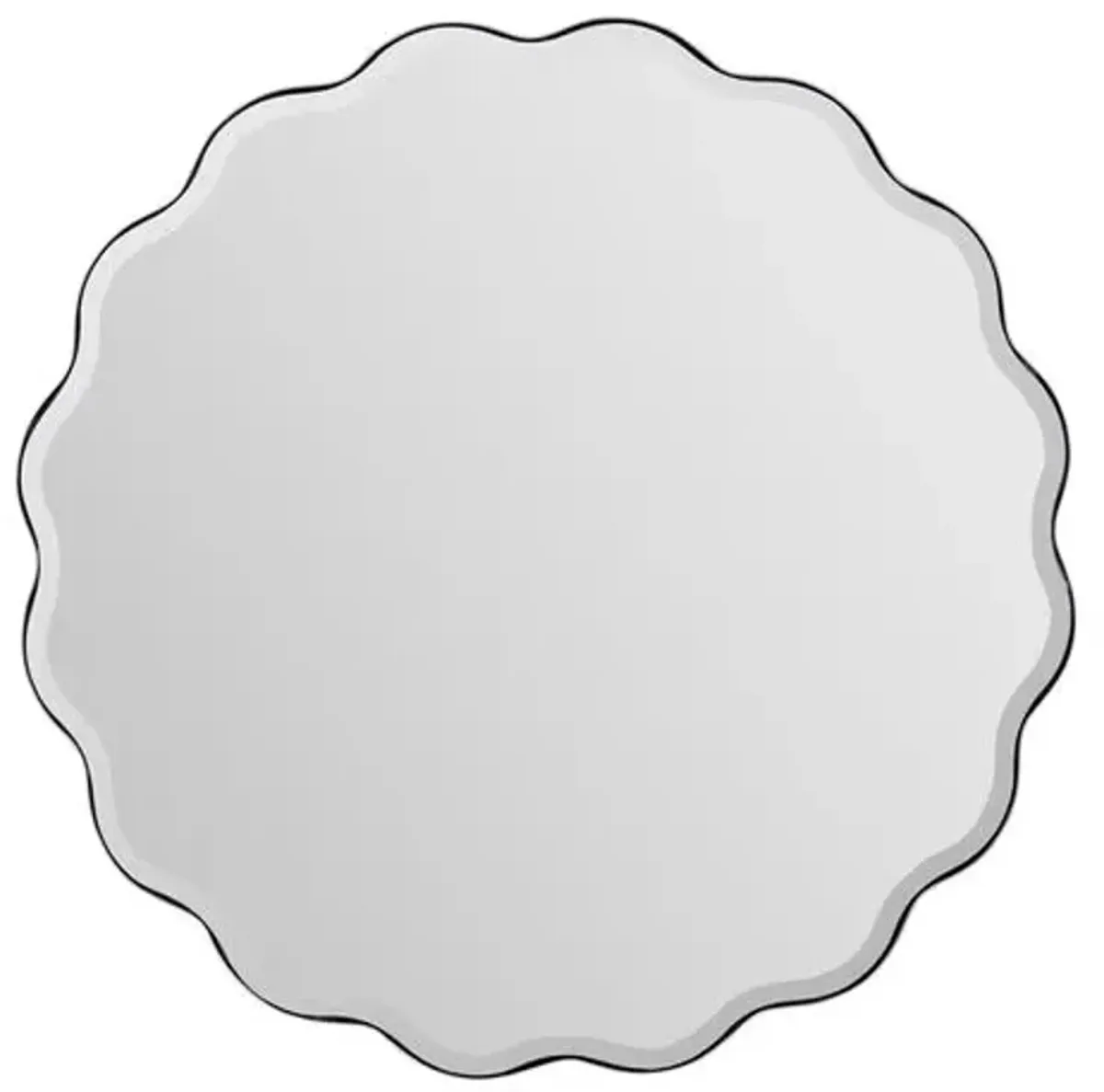 Isola Scallop 35" Round Wall Mirror