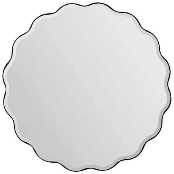 Isola Scallop 35" Round Wall Mirror