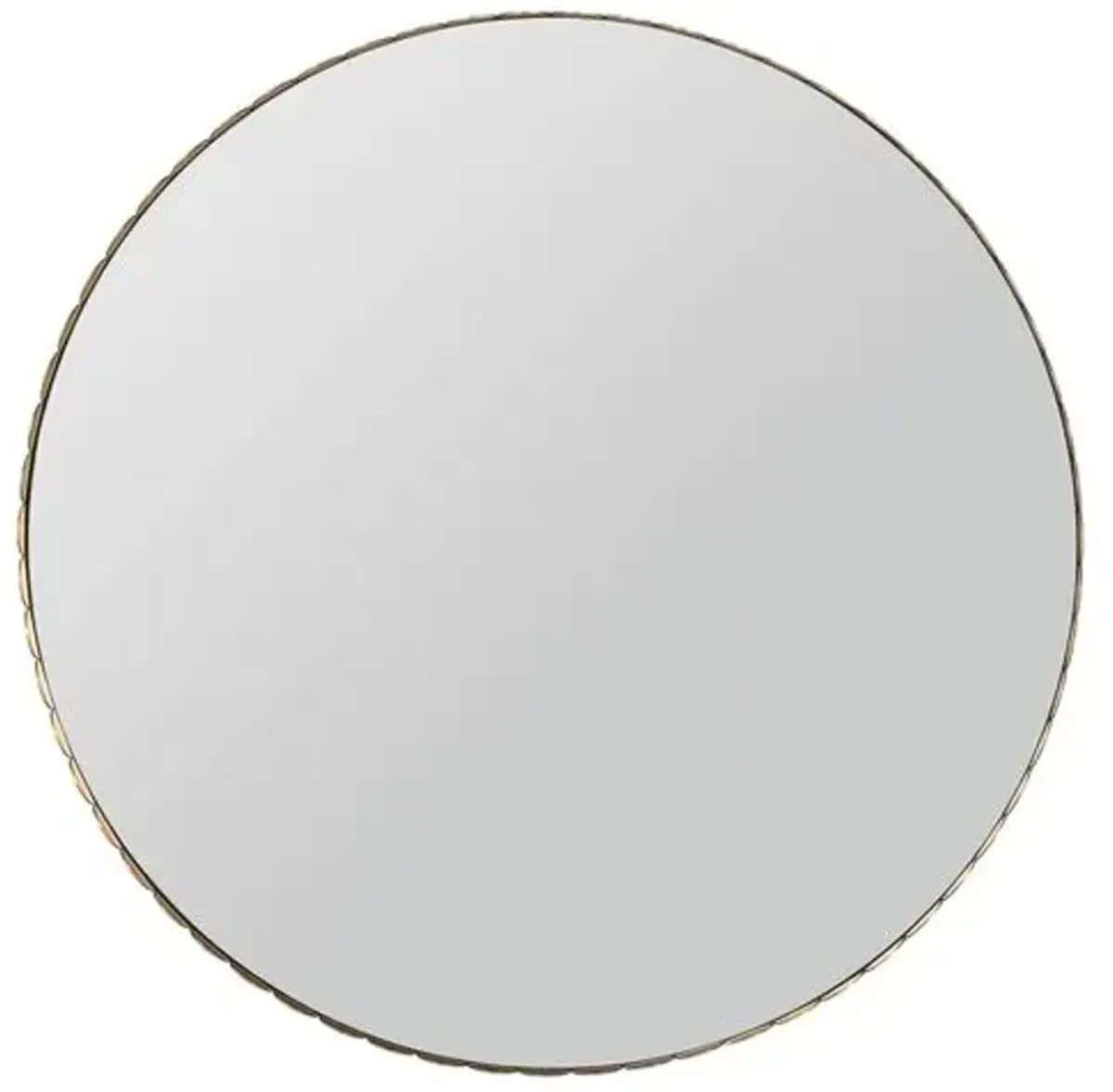Ansera Round Scalloped Wall Mirror - Gold