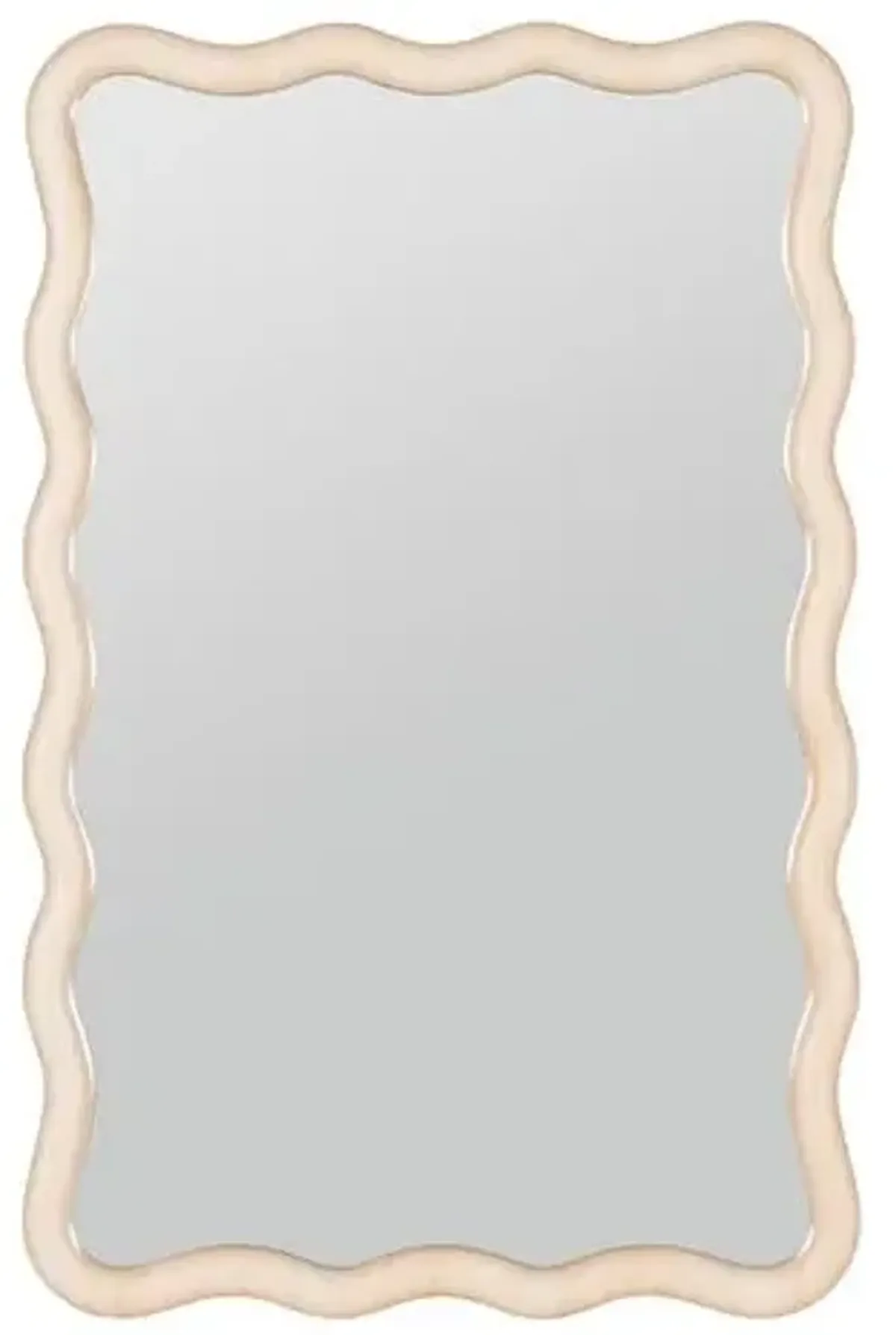Sylva Wavy Medicine Cabinet Bathroom Mirror - Natural - Brown