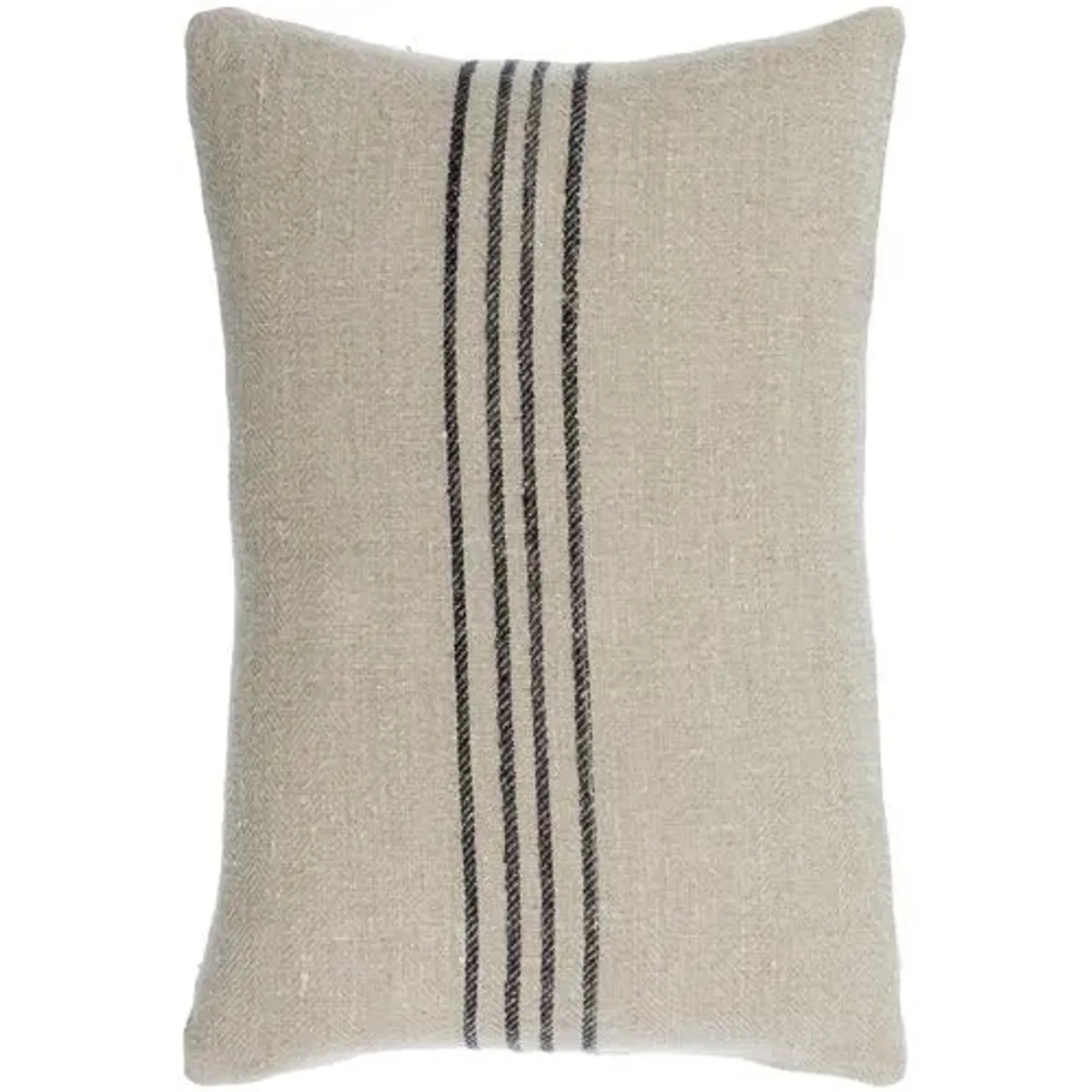 Brett Linen Stripe Lumbar Pillow - Brown/Black - Becki Owens for Surya