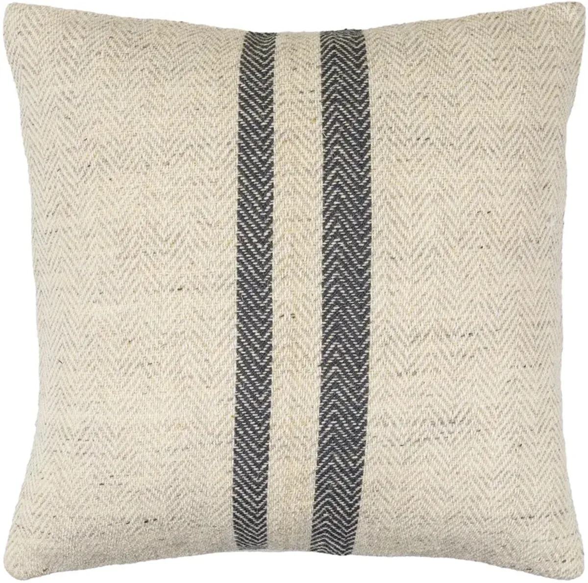 Brett Wool Asymmetrical Stripes Accent Pillow