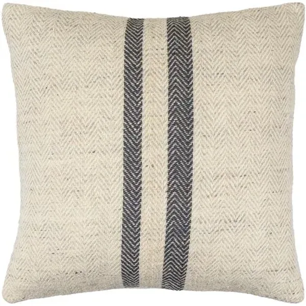 Brett Wool Asymmetrical Stripes Accent Pillow - Becki Owens for Surya