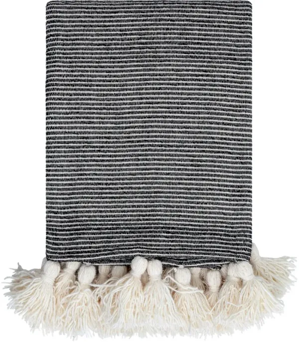 Kapri Stripe Cotton Throw with Tassels