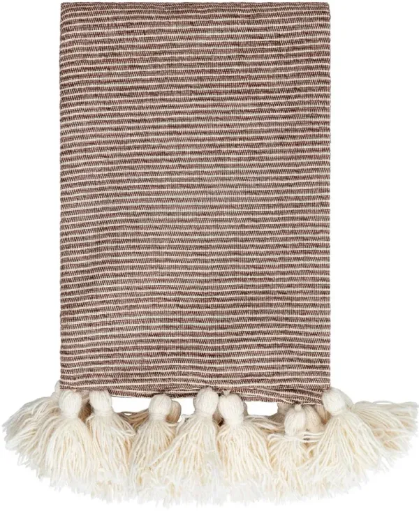 Kapri Stripe Cotton Throw with Tassels