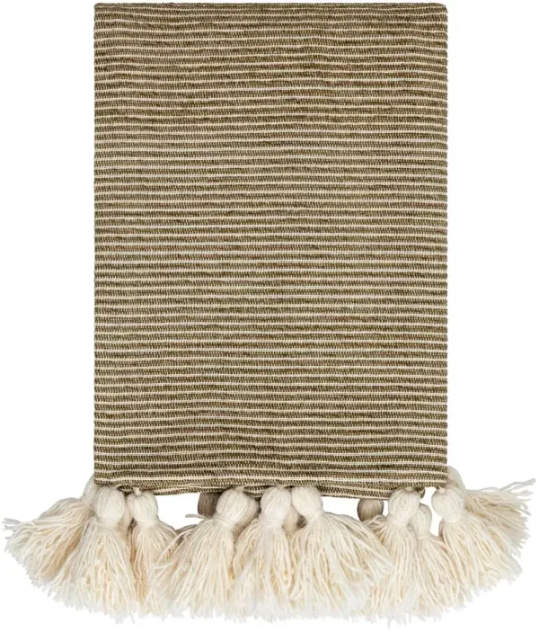 Kapri Stripe Cotton Throw with Tassels