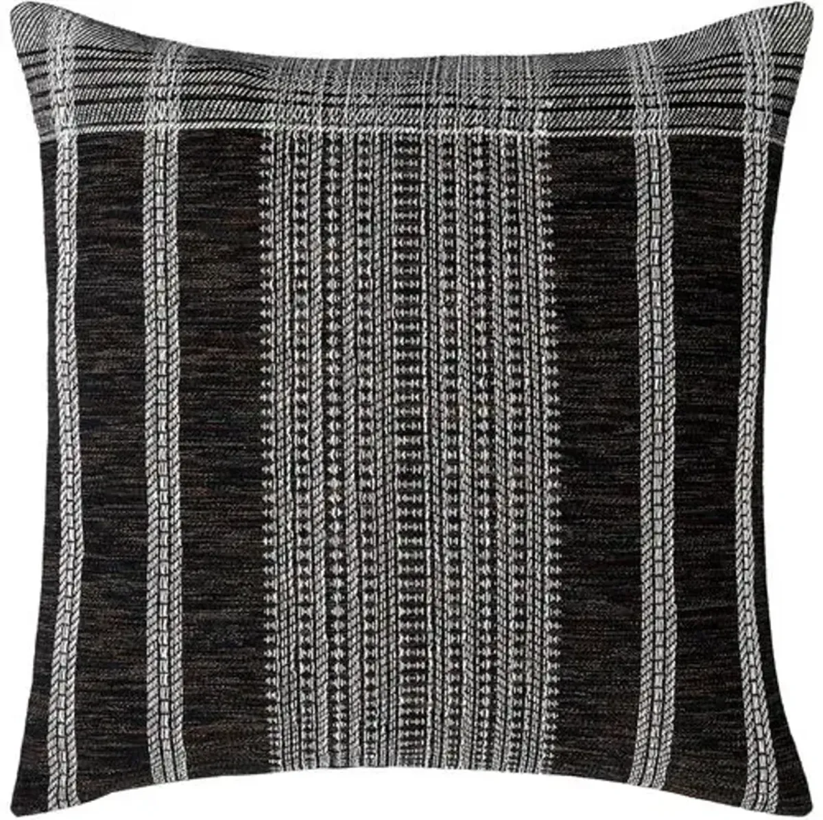 Myrna Patterned Cotton/Poly Accent Pillow - Black/Ivory - Becki Owens for Surya