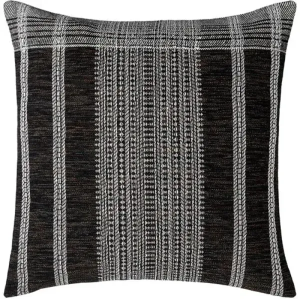 Myrna Patterned Cotton/Poly Accent Pillow - Black/Ivory - Becki Owens for Surya