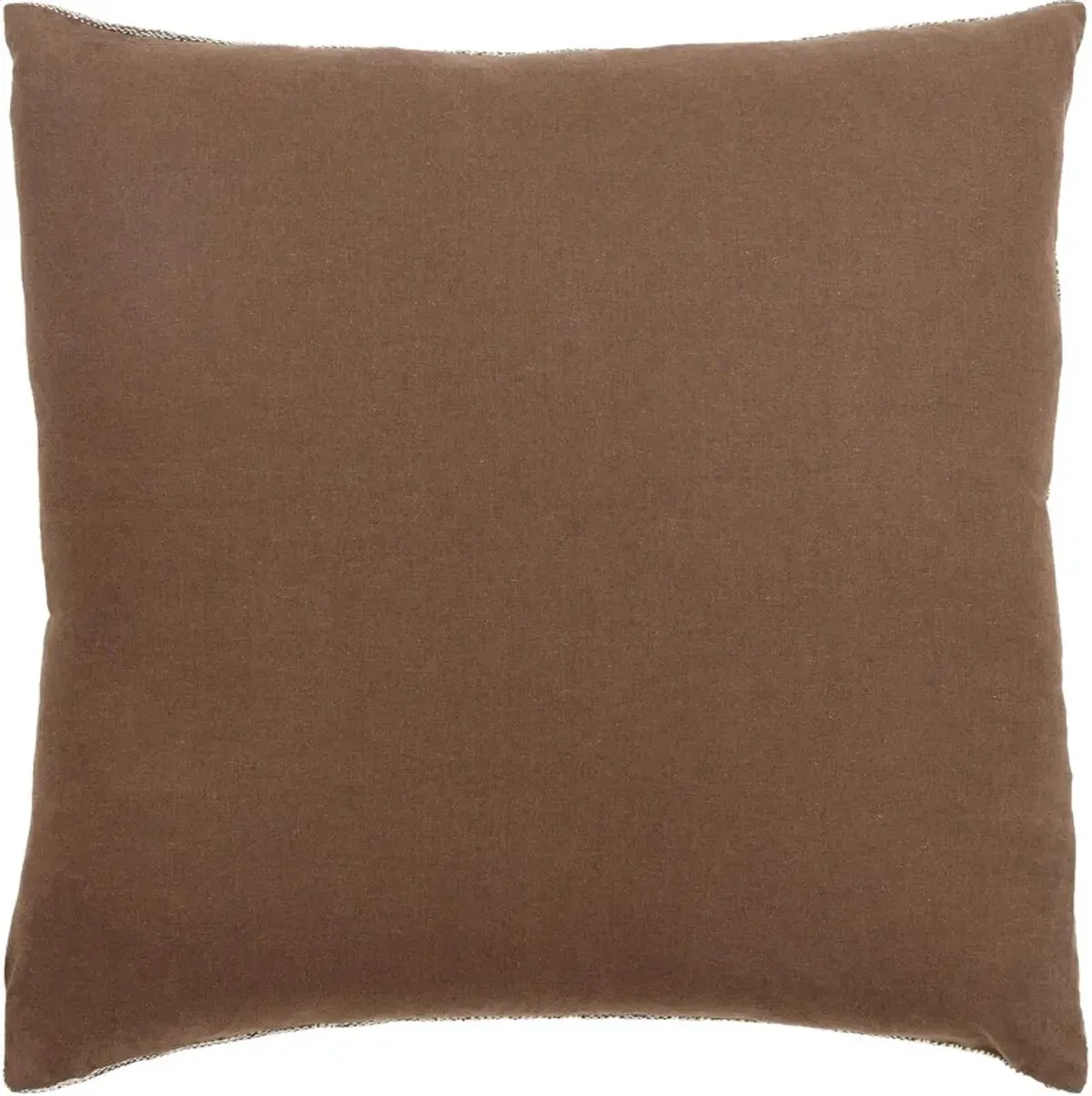 Myrna Patterned Wool Accent Pillow, Dark Brown/White