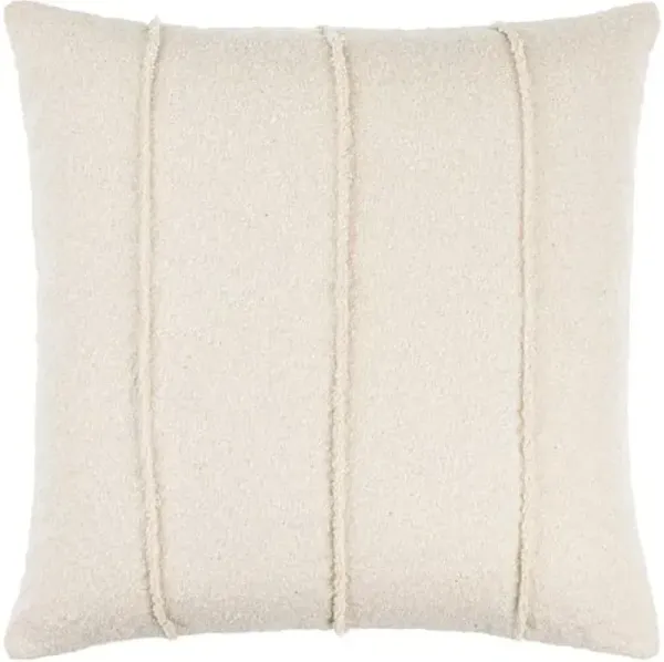 Mindy Vertical Seam Cotton Accent Pillow - Light Beige - Becki Owens for Surya