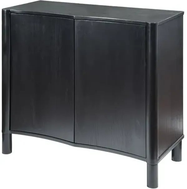 Sonador 2-Door Wooden Cabinet - Becki Owens for Surya - Black