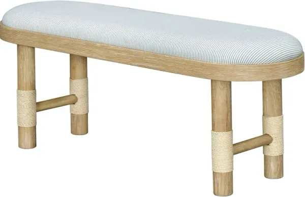 Esmarca Wooden Cord Wrapped Bench