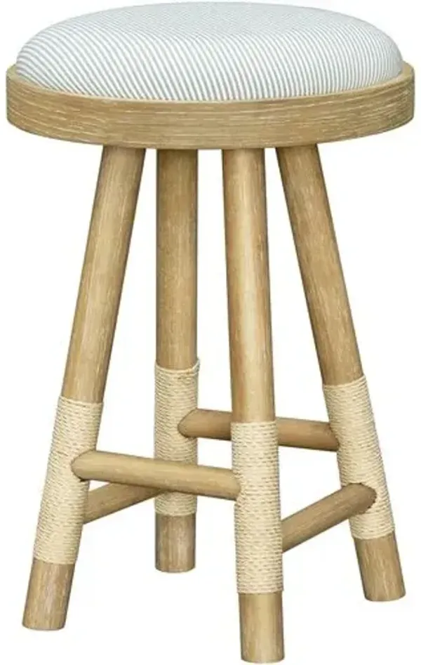 Esmarca Wooden Cord Wrapped Counter Stool - Becki Owens for Surya