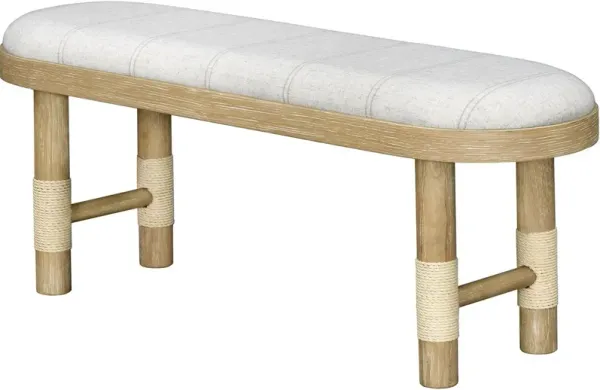 Esmarca Wooden Cord Wrapped Bench