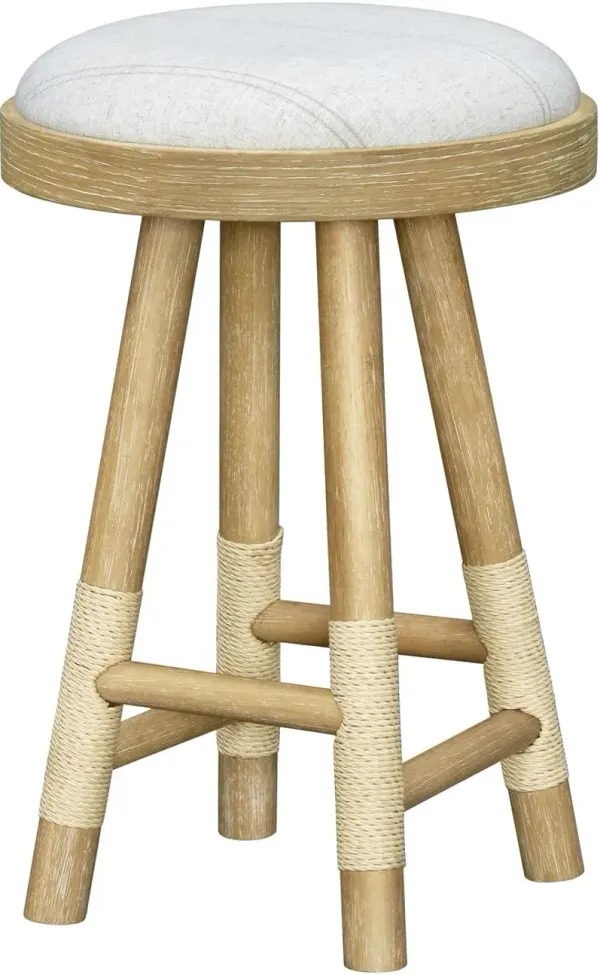 Esmarca Wooden Cord Wrapped Counter Stool - Becki Owens for Surya