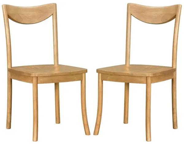 S/2 Del Ray Wooden Dining Chairs, Brown