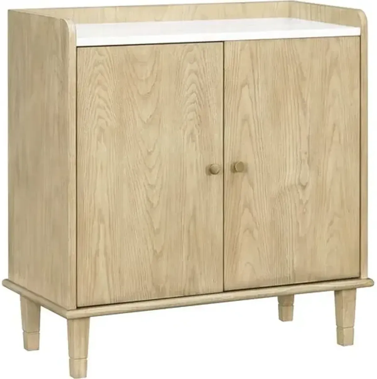 Arista 2-Door Wood/Marble Cabinet - Natural - Becki Owens for Surya - Brown
