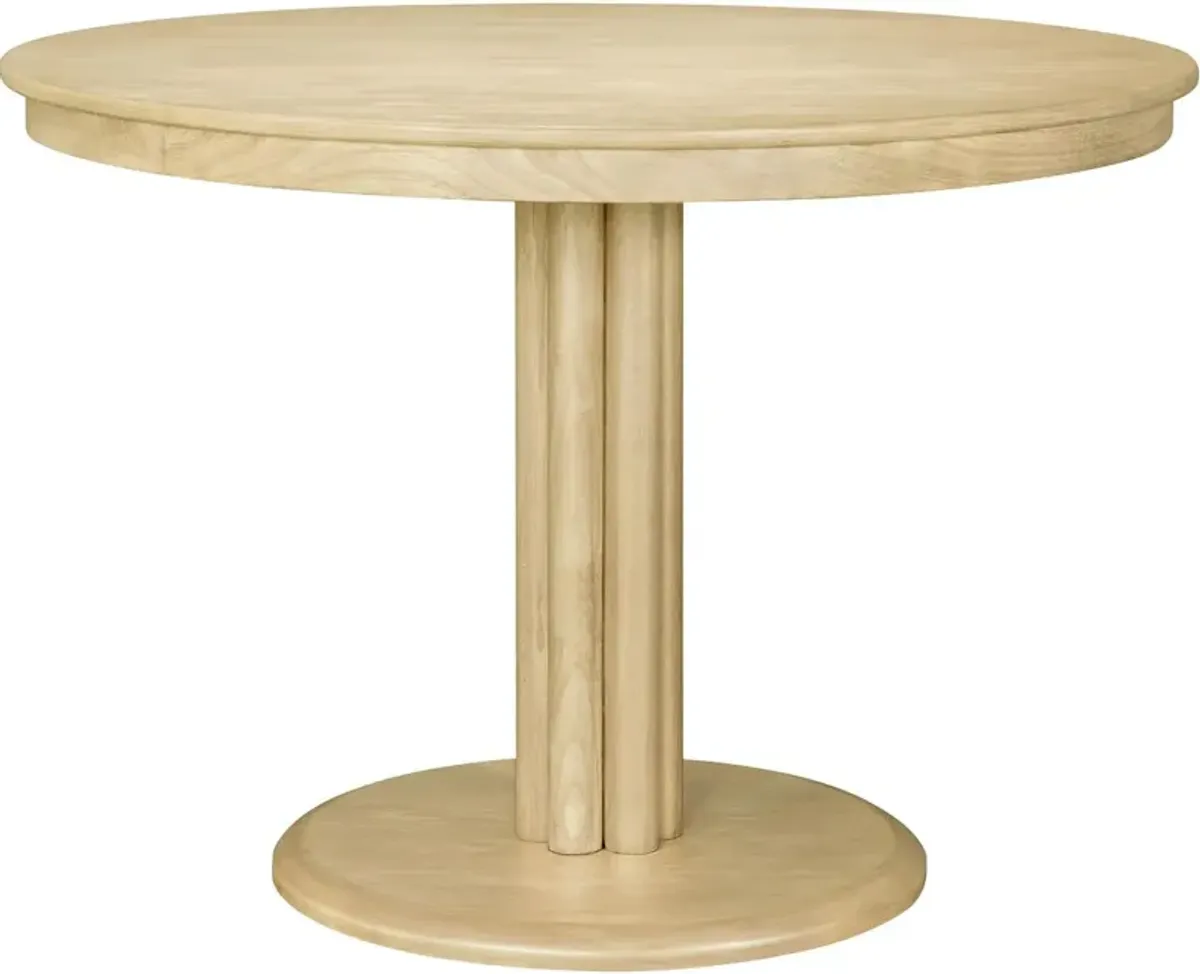 Arista 42" Round Wooden Dining Table - Natural - Becki Owens for Surya