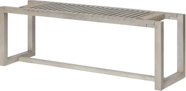 Aldeano Wooden Slat Bench, Natural