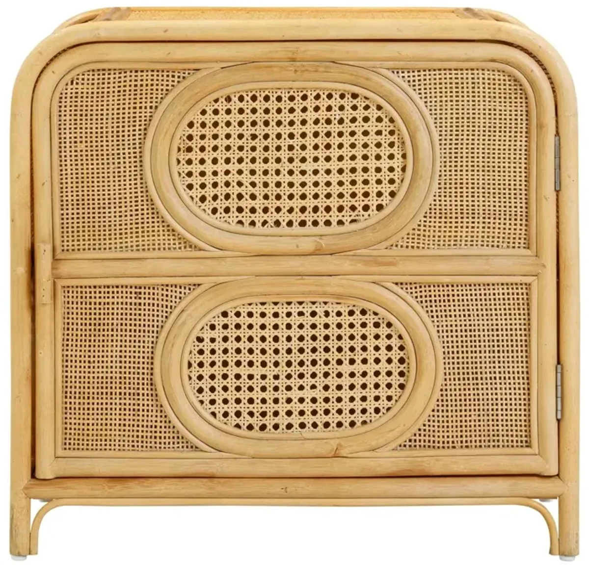 Ullric Rattan Nightstand, Black