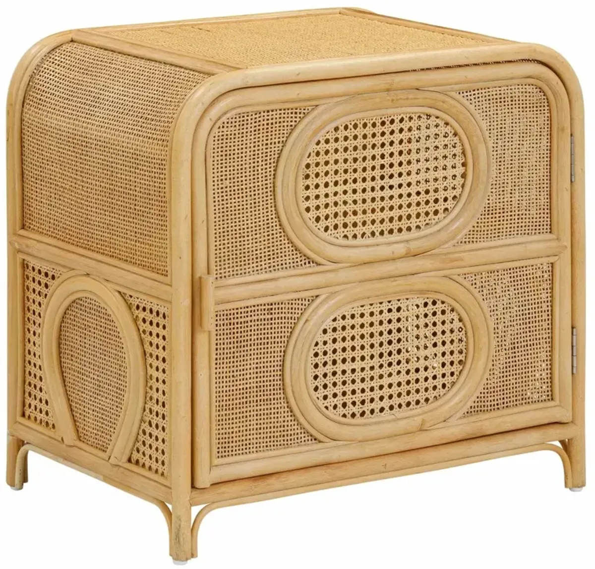 Ullric Rattan Nightstand, Black