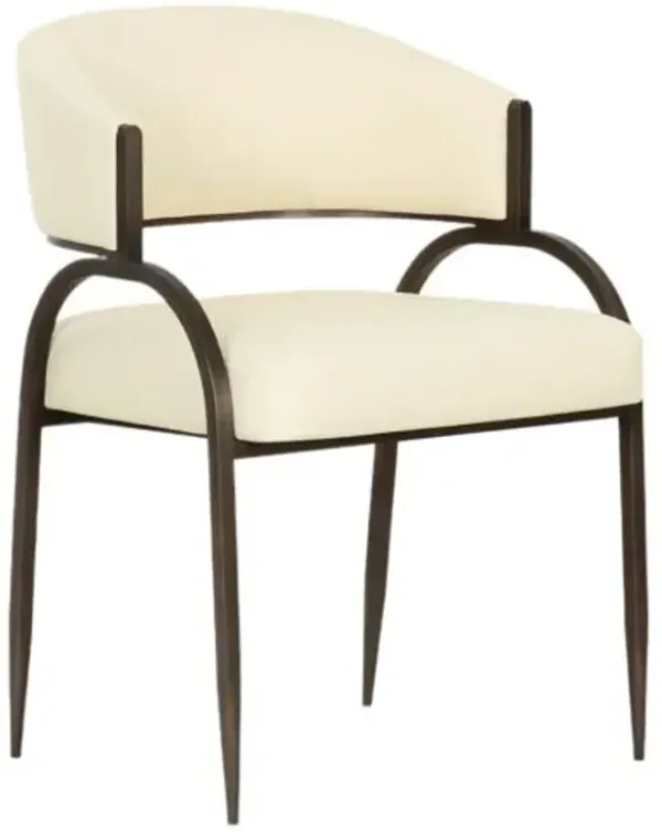 Raelin Vegan Leather Dining Chair - White