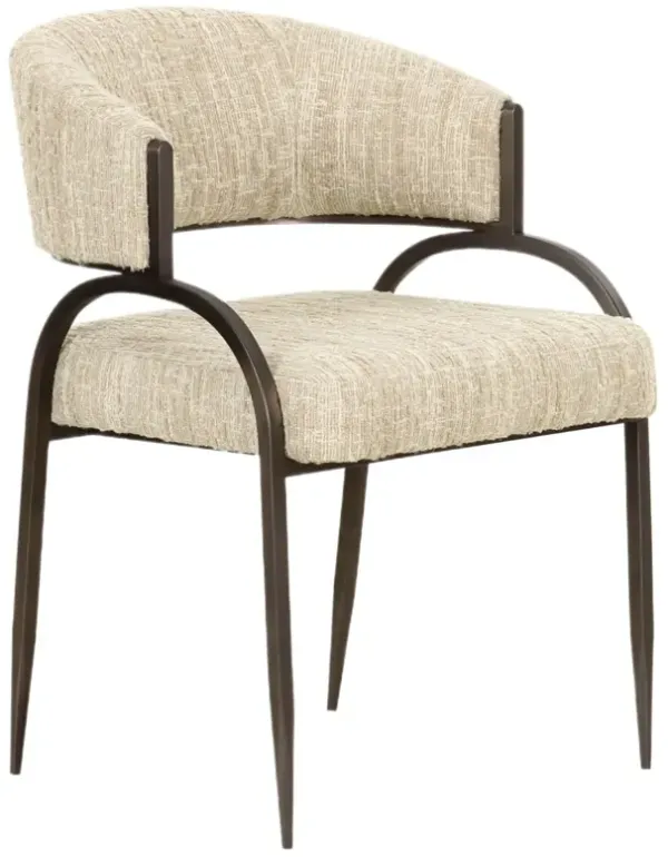 Raelin Textured Performance Boucle Dining Chair, Cream