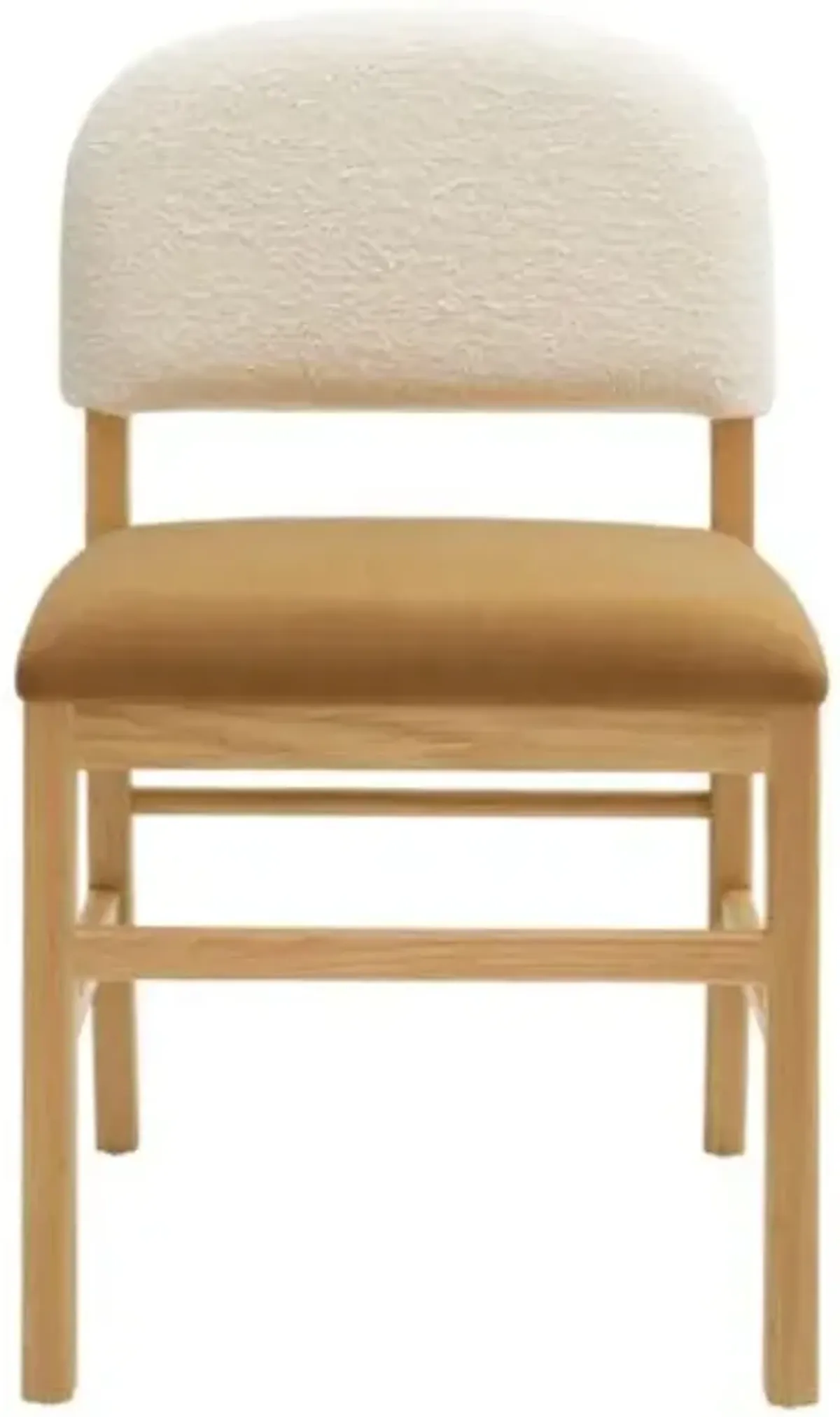 Tavric Boucle/Velvet Dining Chair - Brown