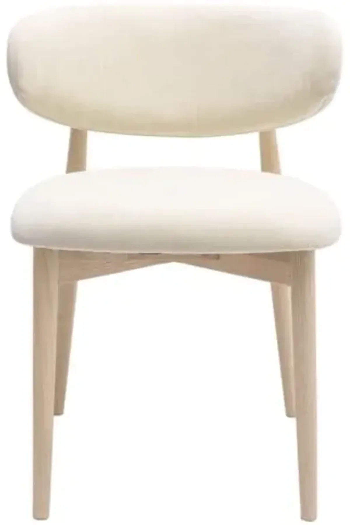 Zamira Velvet Dining Chair - White