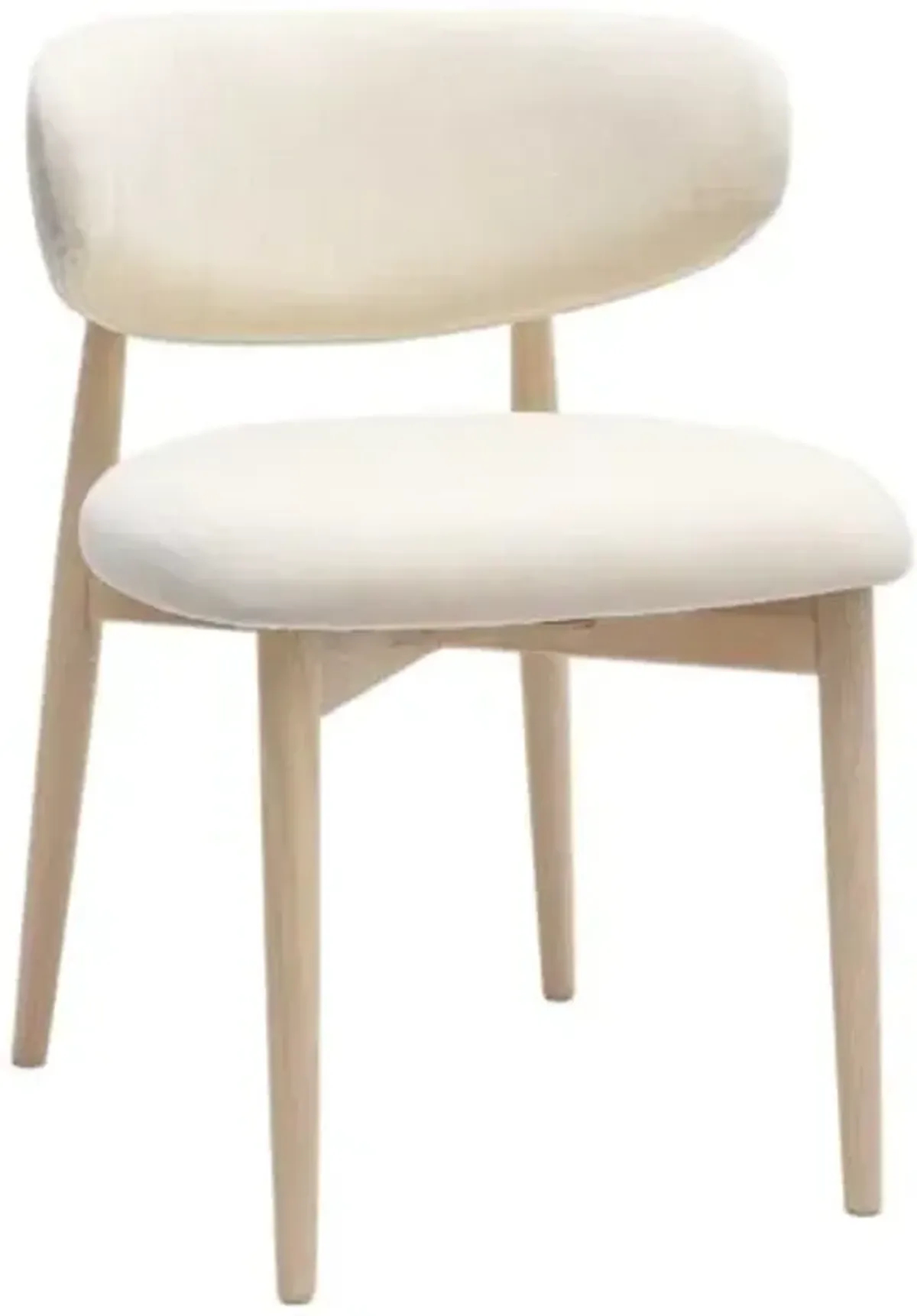 Zamira Velvet Dining Chair - White