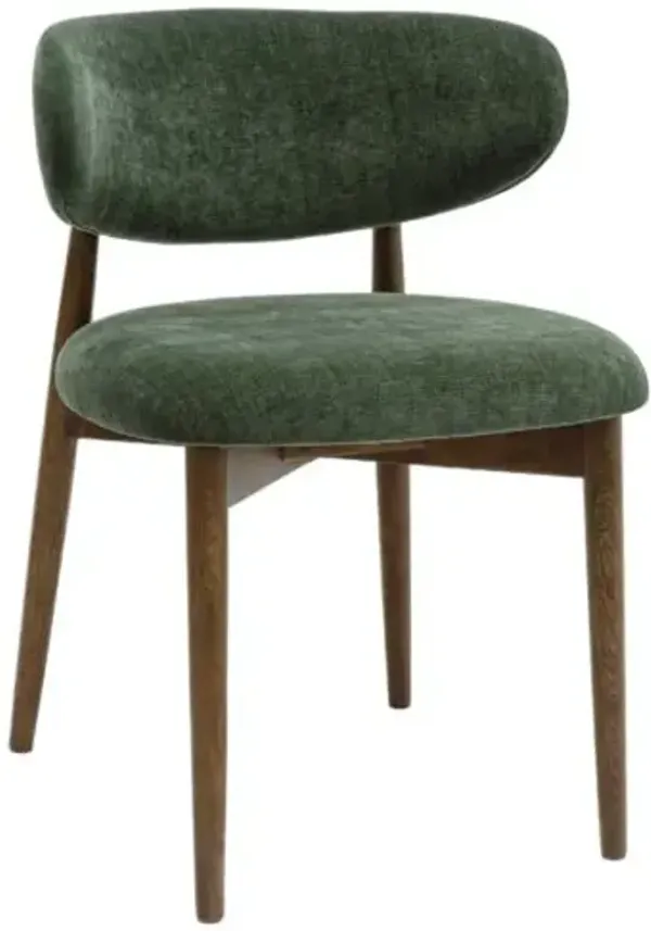 Zamira Velvet Dining Chair - Green