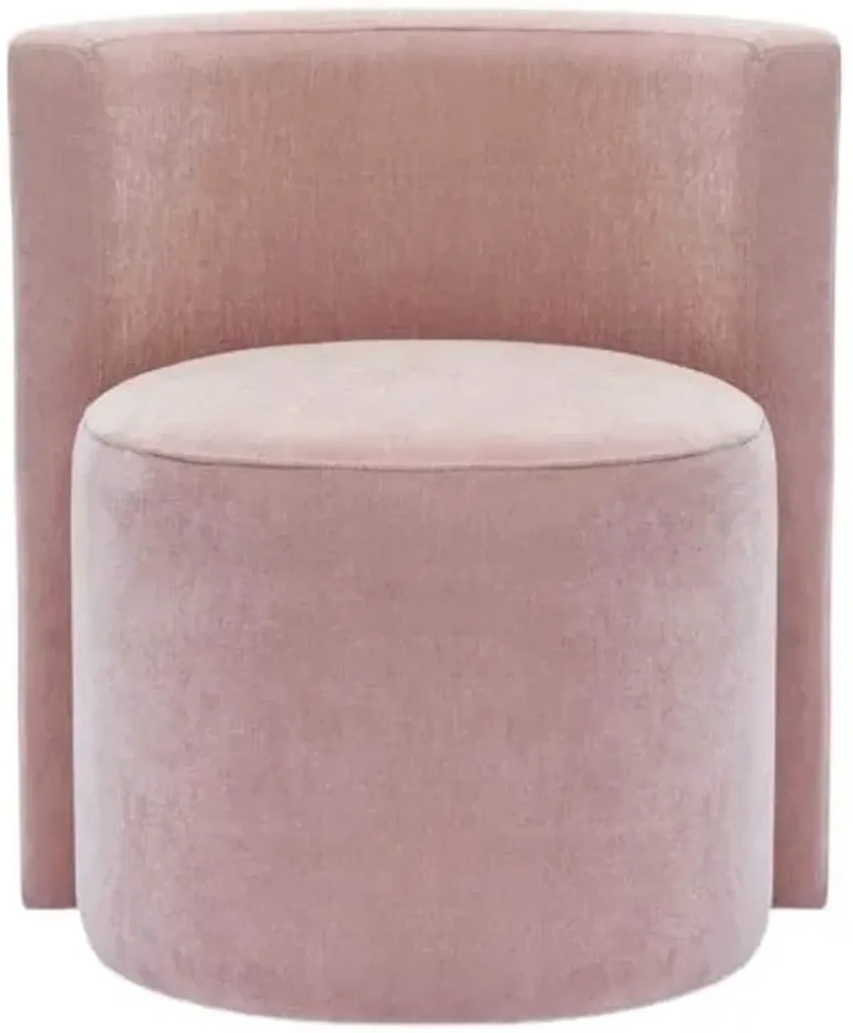 Darven Upcycled Velvet Rolling Desk/Vanity Chair - Pink
