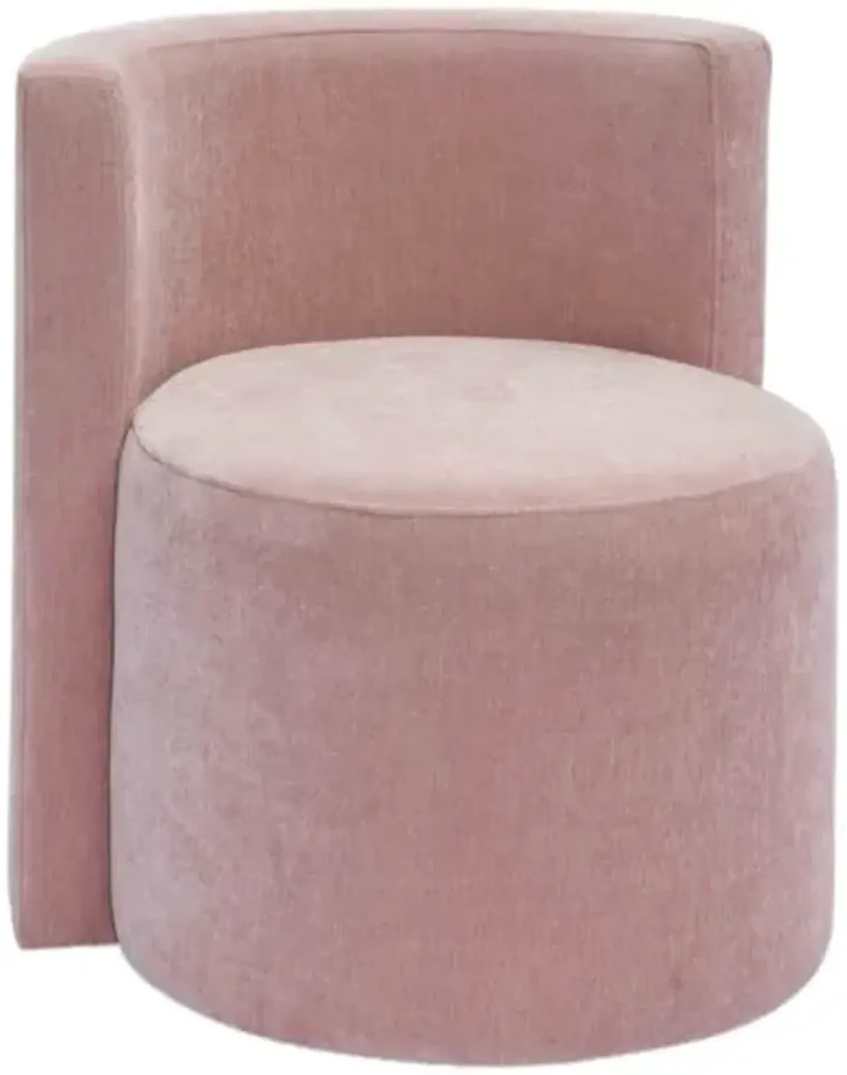 Darven Upcycled Velvet Rolling Desk/Vanity Chair - Pink