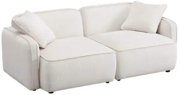 Xenon 2-Piece Corduroy Velvet Modular Loveseat