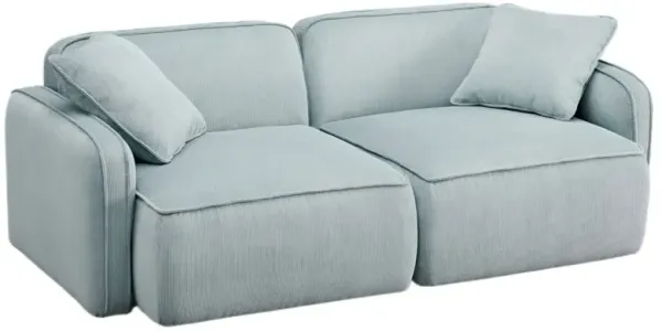 Xenon 2-Piece Corduroy Velvet Modular Loveseat