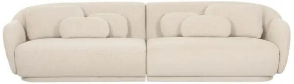 Yorin Boucle Modular 4-Seater Sofa, Cream